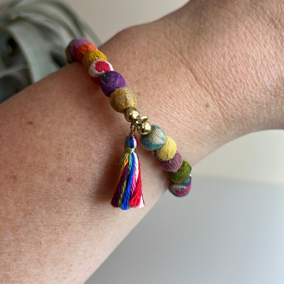 KANTHA BEAD STRETCH BRACELET - Picture 3 of 7
